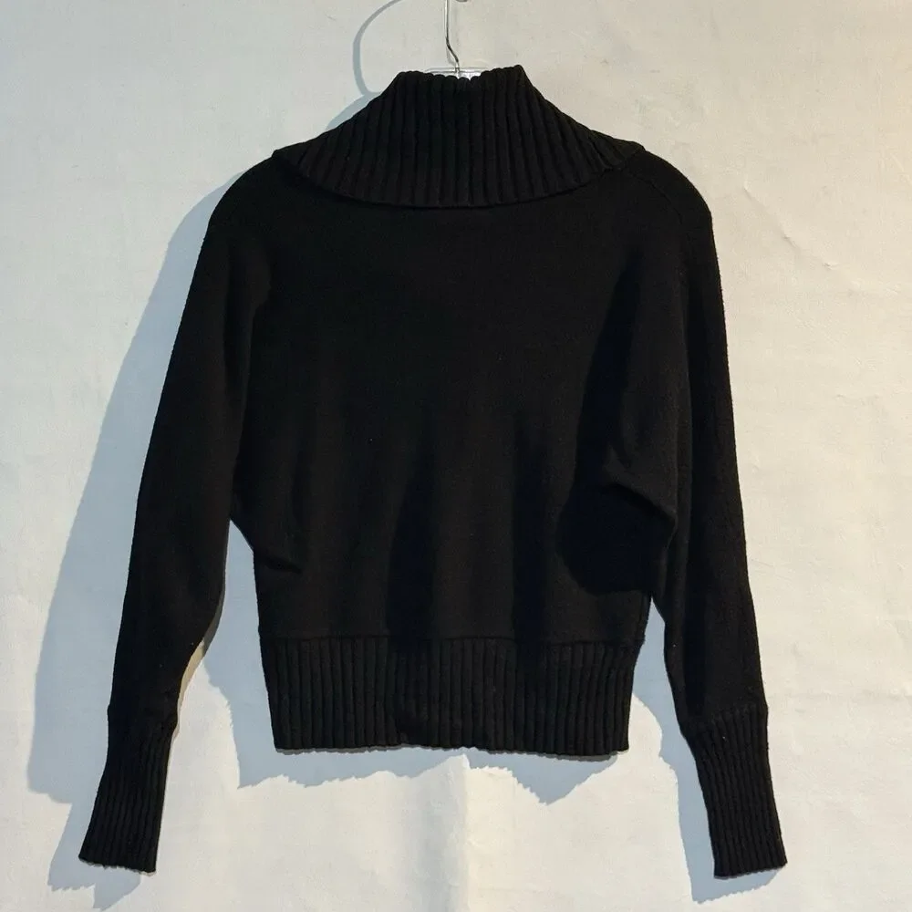 INC international concepts Black Knit Women’s Turtleneck Sweater Size Small